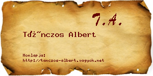 Tánczos Albert névjegykártya
